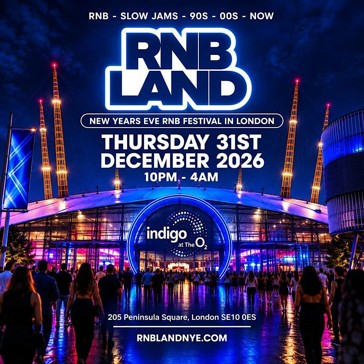 RNBLAND - New Year's Eve RnB Festival at The O2