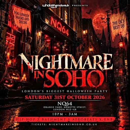 Nightmare in Soho - London's Biggest Halloween & Arcade Party