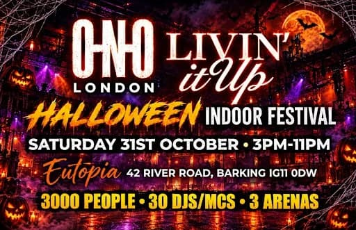 Halloween Indoor Festival – 3000 People, 30 DJs/MCs, 3 Arenas